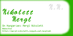 nikolett mergl business card